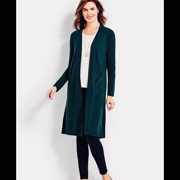 Talbots Sweaters - Talbots Duster Merino Wool Long Cardigan